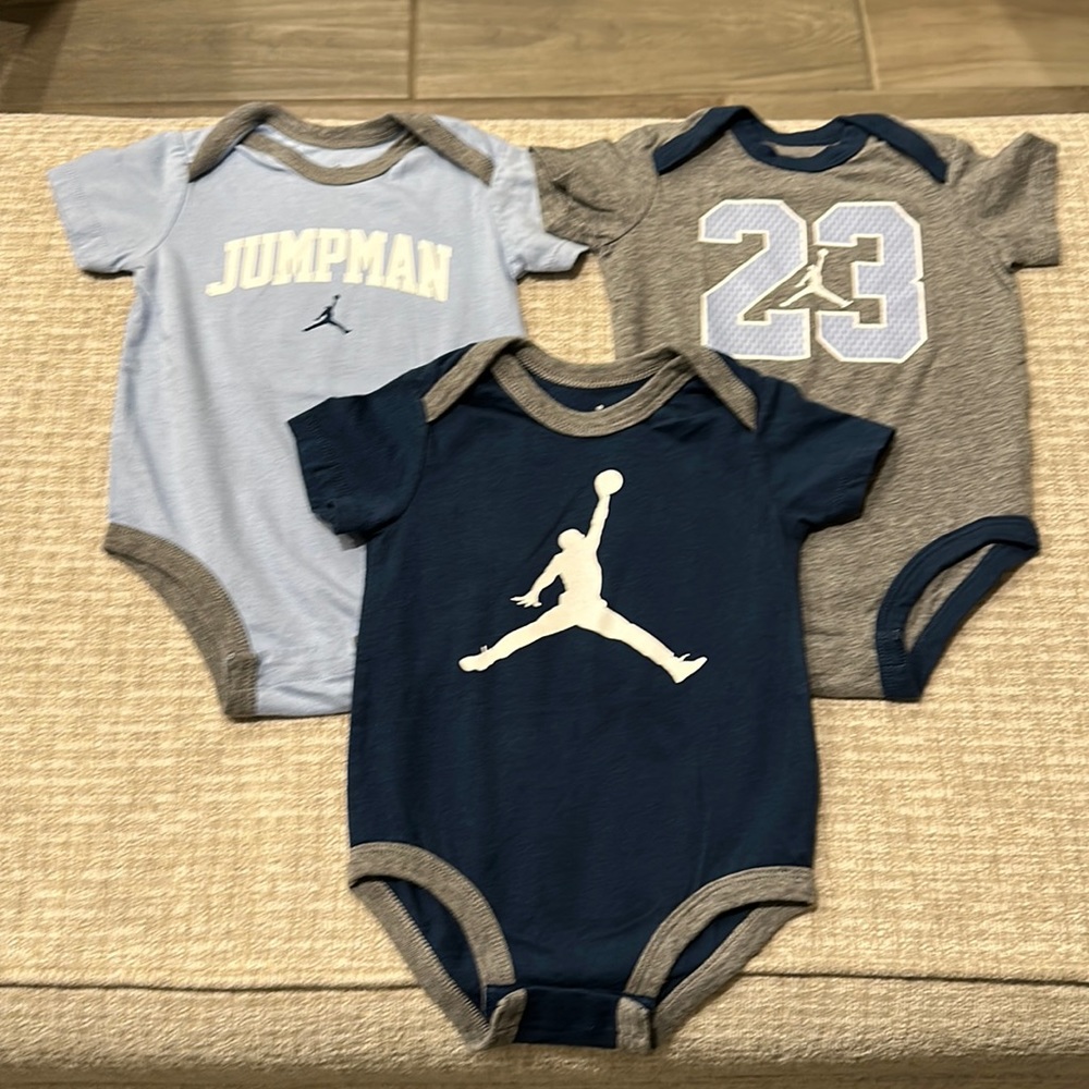Jordan Baby Boy Onesies Size 9-12months